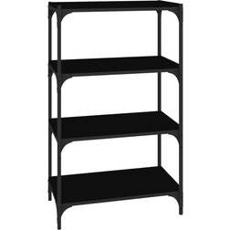 vidaXL Mobile Porta Nero 60x33x100 cm Legno Multistrato e Acciaio Scaffale per libri