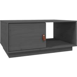 vidaXL grå 80x50x35,5 furu Soffbord