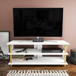 Gold Colour/White DECOROTIKA TV Bench