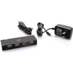 C2G 4-Port USB-A Hub with 5V 2A Power Supply