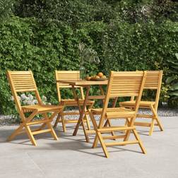 vidaXL Sedie Da Giardino Pieghevoli 4 pz 47x62x90 cm Legno Massello Teak