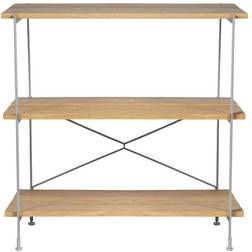 FDB Møbler A91 Nordhavn Hyllsystem Oak Nature Lacquered Silk Grey H79 x B79 x D36 cm Bokhylla