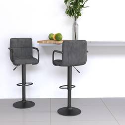 vidaXL Sgabelli 2 Pz Verde Scuro In Velluto Sgabello da bar 2pcs