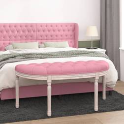 vidaXL 110,5x45x49 velour Siddebænk