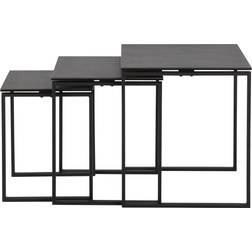 Actona Tamara Black Nesting Table 50x50cm 3pcs