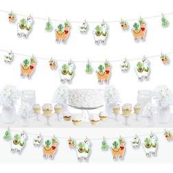 Fa La Llama Christmas and Holiday Party DIY Decorations Clothespin Garland Banner 44 Pieces