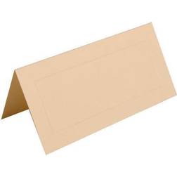 Jam Paper Foldover Place Cards 2x4.25 100/Pack Ivory with Embossed Border