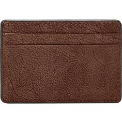 Fossil Men's Wallets Brown - Brown Steven Leather Card Case Wallet