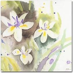 Trademark Fine Art 'White Iris' Painting Print on Wrapped Wall Decor