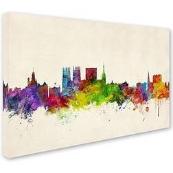 Trademark Fine Art 'York England Skyline' Graphic Print on Wall Decor