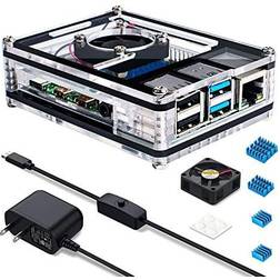 Miuzei Case with Fan for Raspberry Pi 4