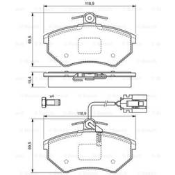 Bosch BP517 Bremsbeläge Vorderachse ECE-R90 Zertifizierung