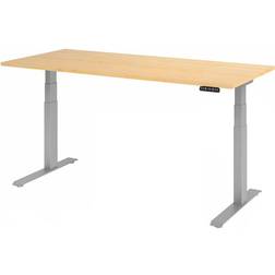 Hammerbacher WxD 1800 x 800 mm Maple Aluminium Silver Writing Desk