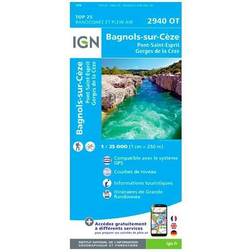 IGN 2940OT Bagnols-sur-Cèze.Pont-St-Esprit..Forêts de Valbonne et Weiß