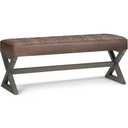 Simpli Home Salinger Collection AXCOT-275-DBR Settee Bench