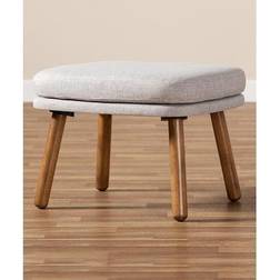 Baxton Studio Ottomans Greyish Foot Stool