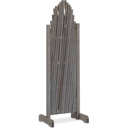 Relaxdays Graticolato in Legno Allungabile Fino 200 Metri Grigio