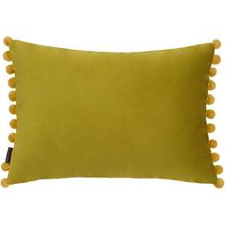 Paoletti Soft Velvet Pom Pom Complete Decoration Pillows Multicolour, Gold