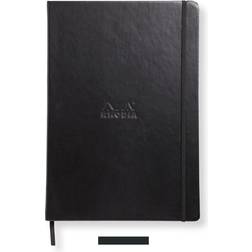 Clairefontaine Rhodia A4 Webnotebook, Lined, Black