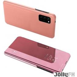 Skal-man Hurtel Clear View Case Flipomslag Samsung Galaxy A52 5G Pink