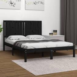 vidaXL black, 140 Solid Wood Pine Bed Frame Bed Base