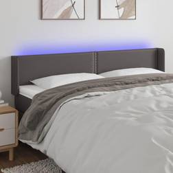 vidaXL LED-lys kunstlæder Sengegavl