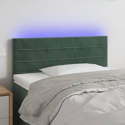 vidaXL Con LED De Terciopelo Verde Oscuro 80x5x78/88 cm Cabecero