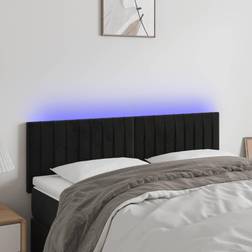 vidaXL À LED Noir 144x5x78/88 cm Velours Tête de lit