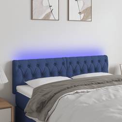 vidaXL À LED Bleu 160x7x78/88 cm Tissu Tête de lit