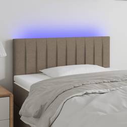 vidaXL LED Taupe Stoff Taupe, 100 Kopfteil