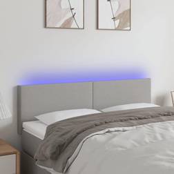 vidaXL Con Led De Tela Gris Claro 144x5x78/88 cm Cabecero