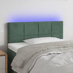vidaXL LED Grön 100x5x78/88 cm Sammet Sänggavel