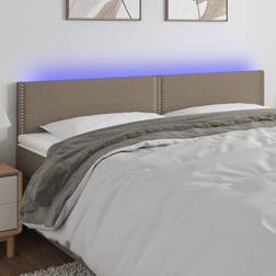 vidaXL Con LED De Tela Gris Taupe 160x5x78/88 cm Cabecero