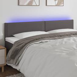 vidaXL LED konstläder Sänggavel