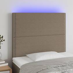 vidaXL LED-lys stof gråbrun Sengegavl