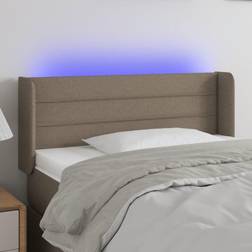 vidaXL LED Taupe 93 x 16 x 78/88 cm Sänggavel