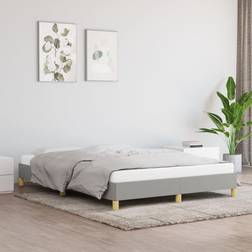 vidaXL Estructura De Cama Tela Gris Claro 160x200 cm