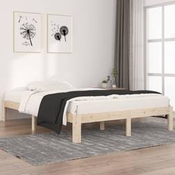 vidaXL Estructura De Cama Madera Maciza De Pino 140x200 cm - Marrón