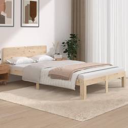 vidaXL Estructura De Cama Sin Colchón Madera De Pino Maciza 120x200 cm - Marrón