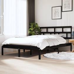 vidaXL 135x190 dobbelt massivt Sengeramme