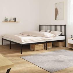 vidaXL 183 with headboard Metal Bed Frame Headboard Bed Base
