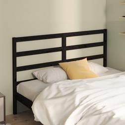 vidaXL Per Letto Nera 166x4x100 cm In Legno Massello Di Pino Testiera