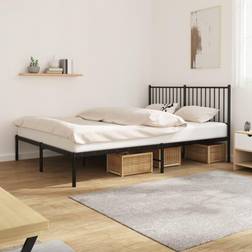 vidaXL 160 200 headboard Metal Bed Frame Headboard Bed Base