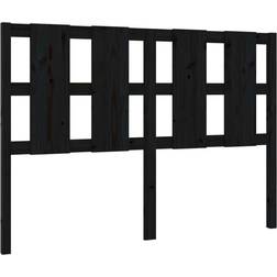 vidaXL black, 145.5 Solid Pine Bed Headboard