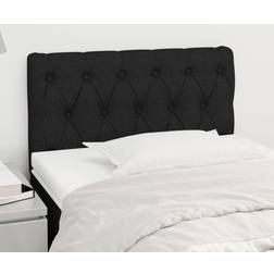 vidaXL svart 80x7x78/88 tyg Sänggavel