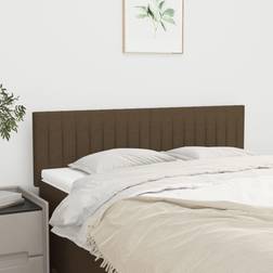 vidaXL Testiere 2 Pz Marrone Scuro 72x5x78/88 Cm In Tessuto Testiera