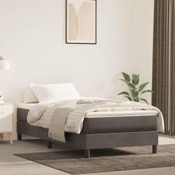 vidaXL Grigio Scuro 80x200x20 cm In Velluto Materasso a Molle