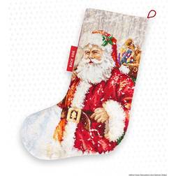 LUCAS Counted Cross Stitch kit Santa Claus Christmas Stockings 29x42cm