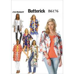 BUTTERICK PATTERNS B6176ZZ0 Misses' Kimono Sewing Template, ZZ LRG-XLG-XXL