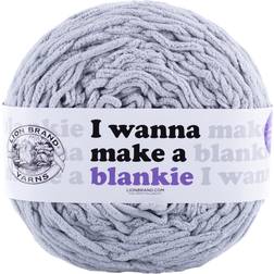 Lion Brand i wanna make a blankie yarn-pearl grey -532-150